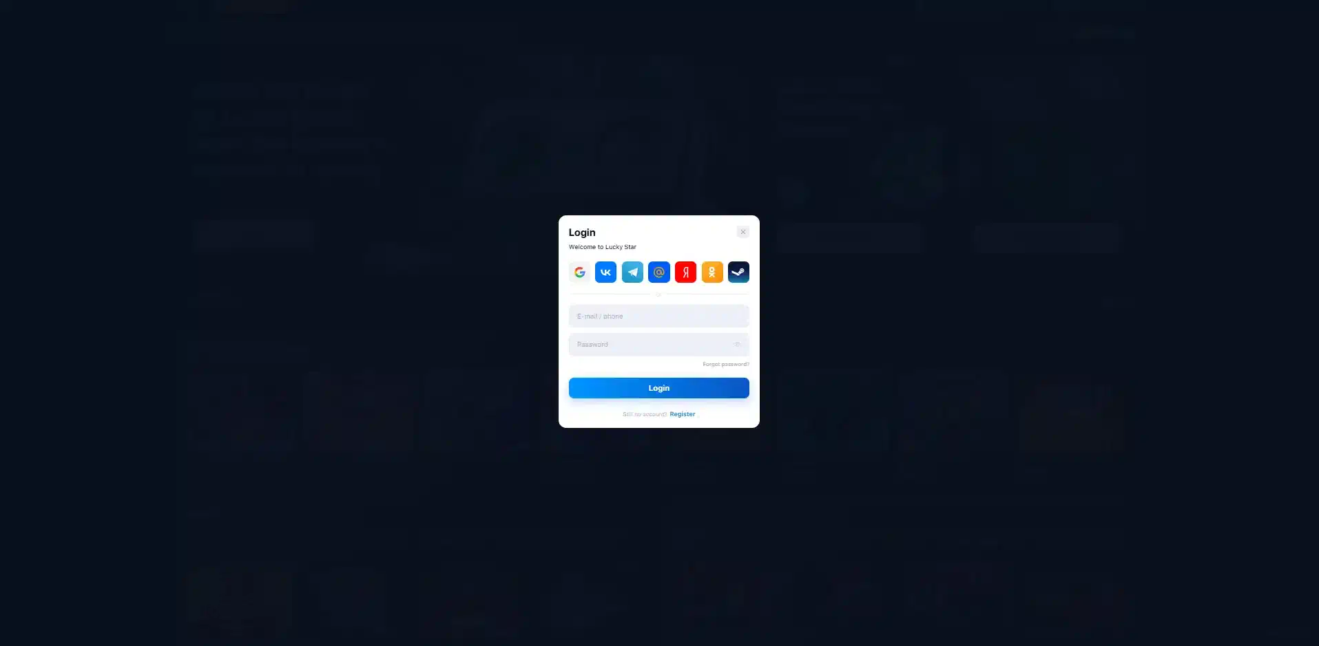 Lucky Star login